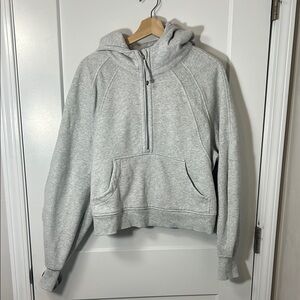 lululemon athletica Light Gray Zip-Up Hoodie